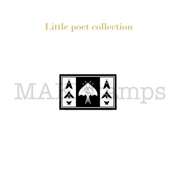 Rubber stamp moth display MAKIstamps rubber art stamps