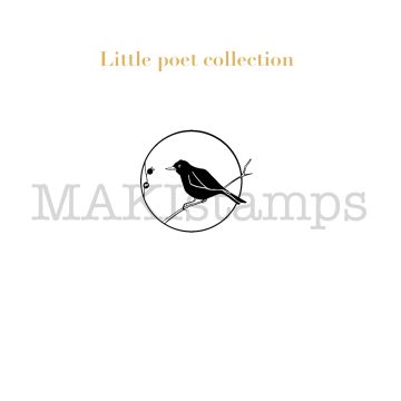 rubber stamp little bird poetry collection 