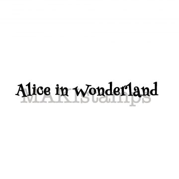 rubber art stamp Alice in Wonderland MAKIstamps