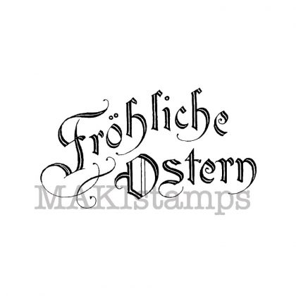 Text Stempel Ostern " Fröhliche Ostern " / Stempelgummi (150209)