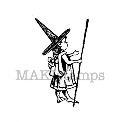 Stempelgummi Hexenstempel Brownie Hexe (130714)