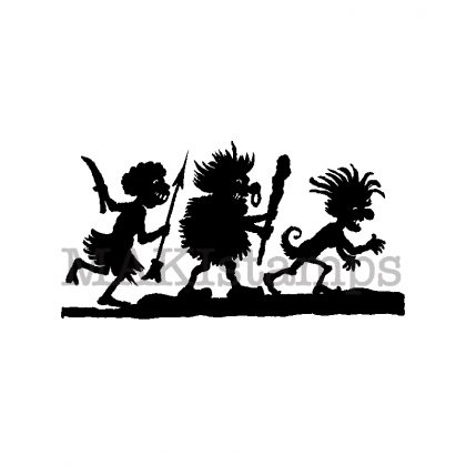 Monsterstempel Orks Scherenschnitt / Stempelgummi (130908)