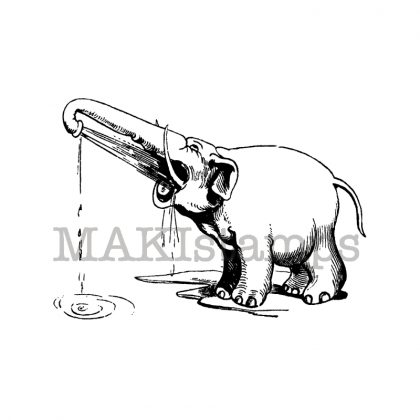 Elephant rubber stamp makistamps