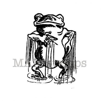Frosch Stempel "Frosch wäscht sich" /  Stempelgummi (131008)