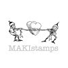 Hochzeitsstempel Brownies mit Herz (140516)