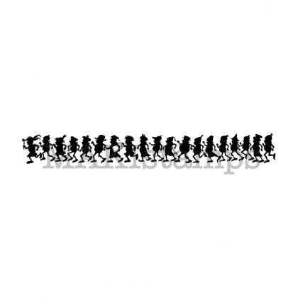 Silhouetten Scherenschnitt Schatten Bordüren Stempel Brownies (140601)