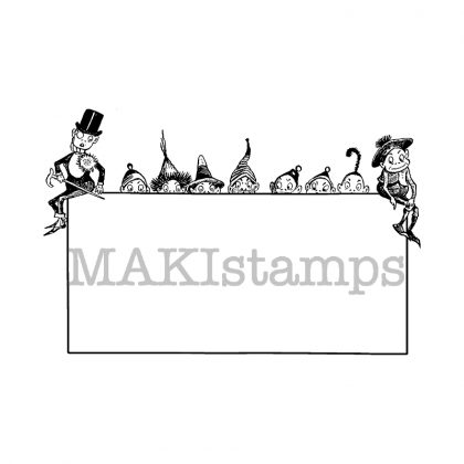 Großer Etiketten Stempel / Stempelgummi Brownies (140605)