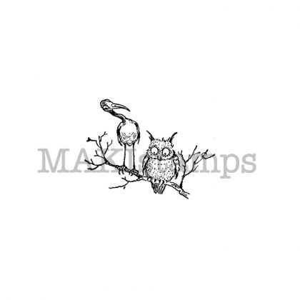 Eulen Stempel / Vogel Stempel (140609)