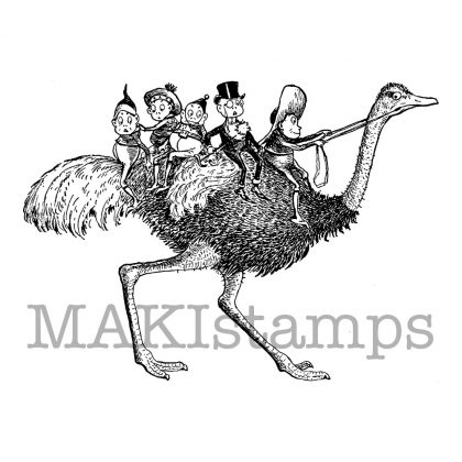 rubber stamp ostrich