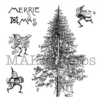 rubber stamp set christmas