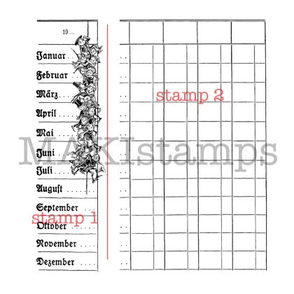 chart rubber stamp for DIY