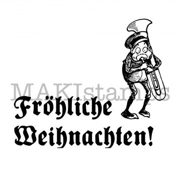 german christmas rubber stamp