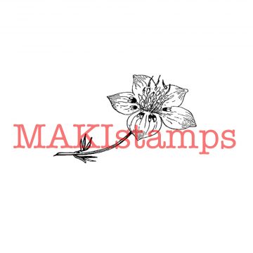 Botanical print rubber stamp