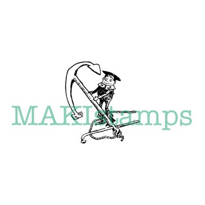 small anchor rubber stamp
