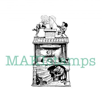 funny house rubber stamp