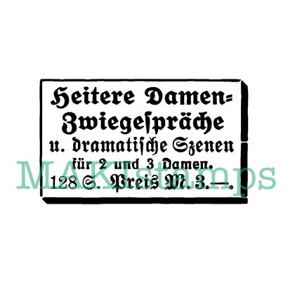 vintage german art rubber stamp table talks