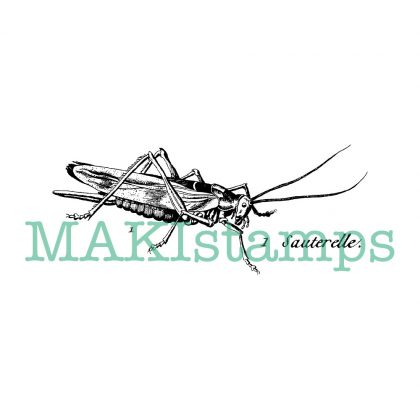 Vintage locust rubber stamp MAKIstamps