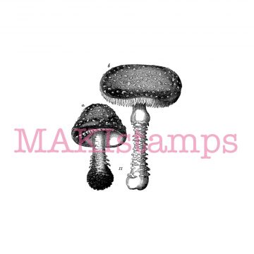 mushroom rubber stamp MAKIstamps