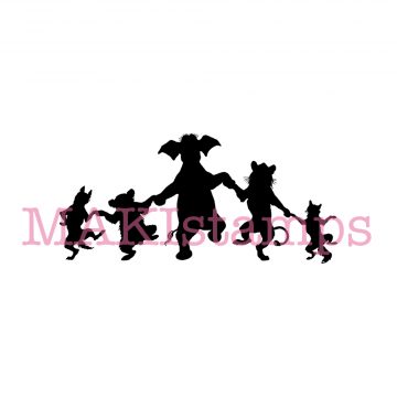 rubber stamp friendship silhouette animals MAKIstamps