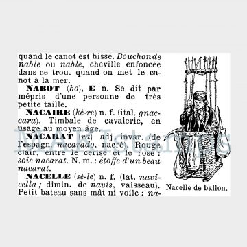 balloonist rubber stamp MAKIstamps french text stamp