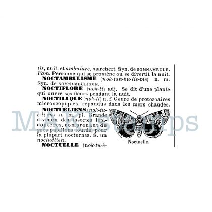 french text stamp butterfly MAKIstamps