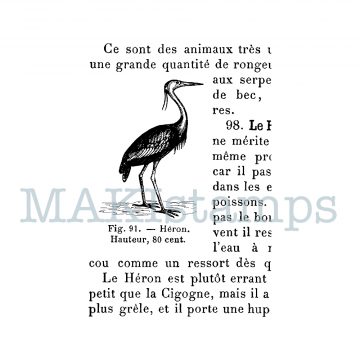 heron rubber stamp MAKIstamps