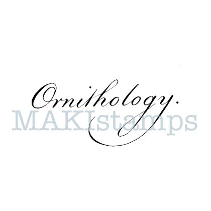 text rubber stamp ornithology