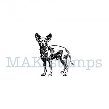 rubber stamp chihuahua MAKIstamps