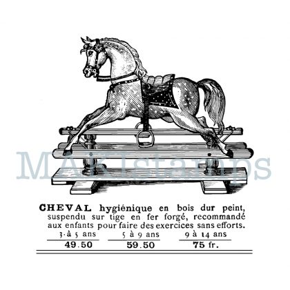 rubber stamp rocking horse