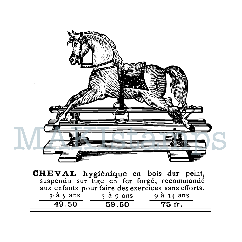 rubber rocking horse