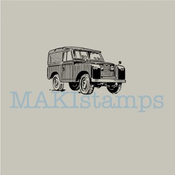 rubber stamp Landrover Defender