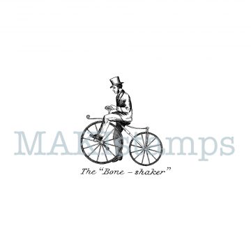 victorian bike rubber stamp MAKIstamps