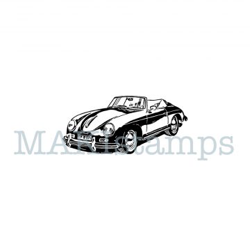 sports car rubber stamp