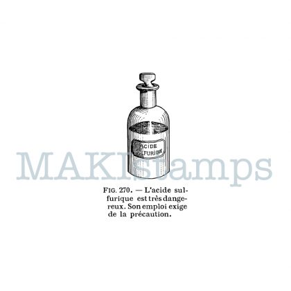 Halloween rubber stamp poison bottle MAKIstamps