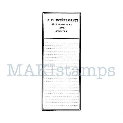 scrapbooking rubber stamp observation chart