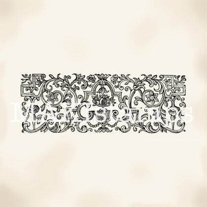 Background rubber stamp floral border rubber stamp MAKIstamps