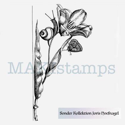 Flower stamp Lily MAKIstamps special rubber stamp collection