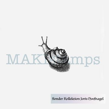 rubber stamp garden snail special edition Joris Hoefnagel MAKIstamps