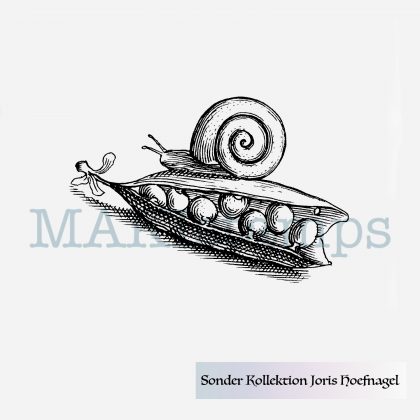 Rubber stamp garden snail MAKIstamps special collection