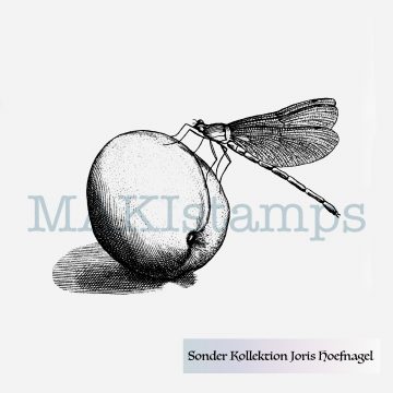 Dragonfly rubber stamp from special rubber stamp collection Joris Hoefnagel MAKIstamps