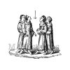 Spiel Stempel / Spiel des schwingenden Apfels / Mittelalter Stempel (140415)