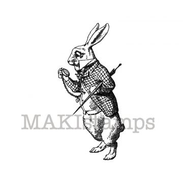 bunny stamp alice in wonderland