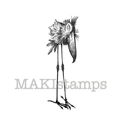 Stempelgummi Motivstempel Stehender Vogel (130105)