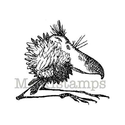 Stempelgummi Stempel Sitzender Vogel (130110)