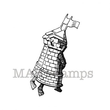Stempelgummi Alice im Wunderland Schachturmsoldaten (130113)