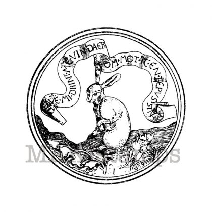 Stempel Mittelalter Spielkarte Hase / Stempelgummi (130301)