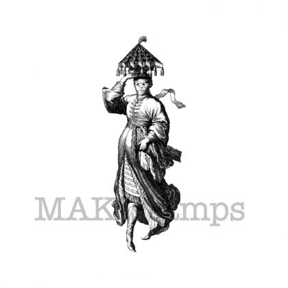 Motivstempel Barock Stempel / Ins Bad gehende Türkin  /  Stempelgummi (130305)