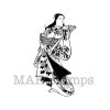Geisha Stempel Geisha mit Festkimono /  Stempelgummi Japan (130204)